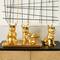 CosmoLiving by Cosmopolitan 10" Gold Bulldog Sculpture with Sunglasses Set
